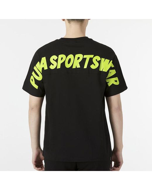PUMA Black Slogan Sportswear Tee for men