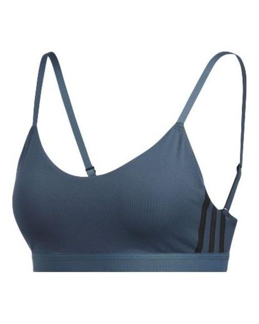 Adidas Blue (Wmns) All Me 3-Stripes Bra