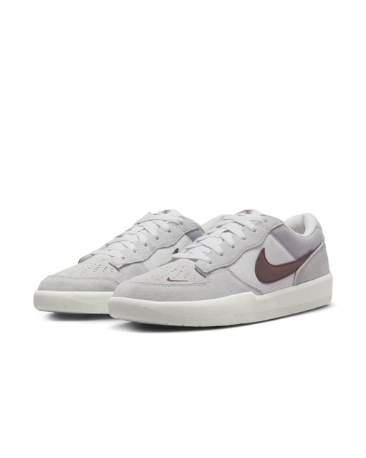Nike Gray Sb Force 58 'Light Smoke Burgundy' for men
