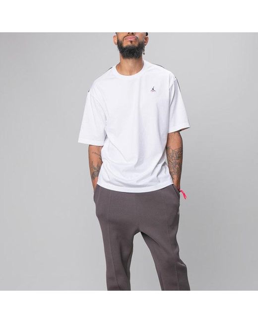 Nike X Union A Crossover Jordan Back Fu Print Sports Short Seeve Us Edition White for men