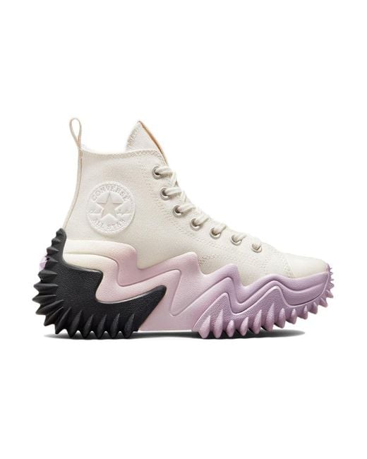 Converse White Run Star Motion Platform Ombre 'Egret Pale Amethyst'