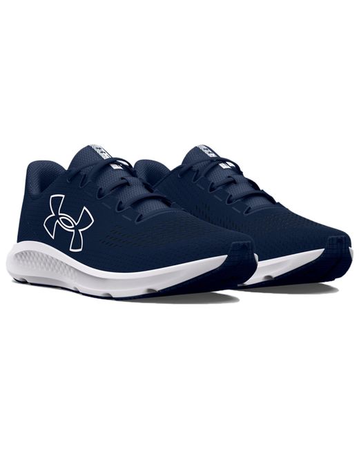 Under Armour Blue Charged Pursuit 3 Big Logo Running Shoes Tech Midnight for men