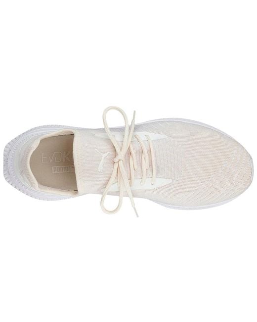 PUMA White Avid Evoknit for men