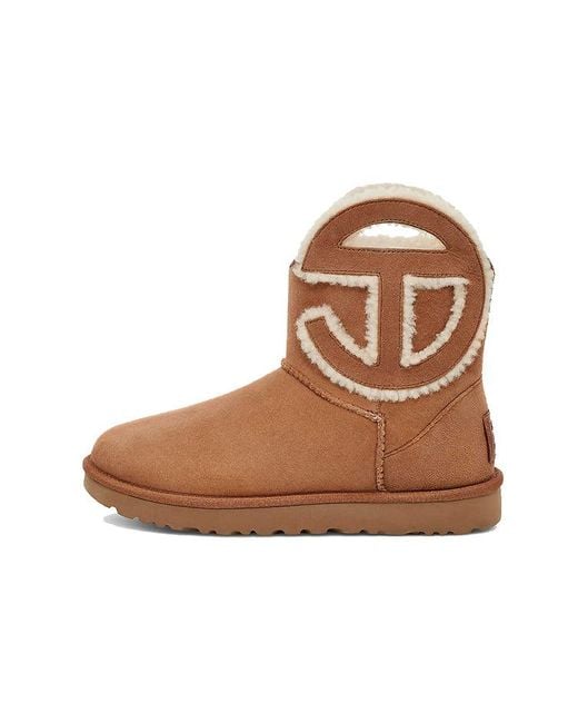 Ugg Brown X Telfar Logo Classic Mini 'Chestnut'