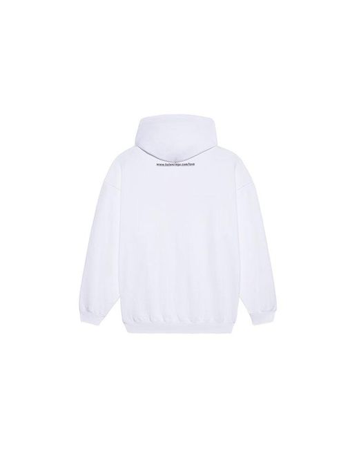 Balenciaga White (Wmns) Ss21 Printing Hoodie