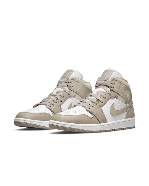 Nike White 1 Mid 'College Linen' for men