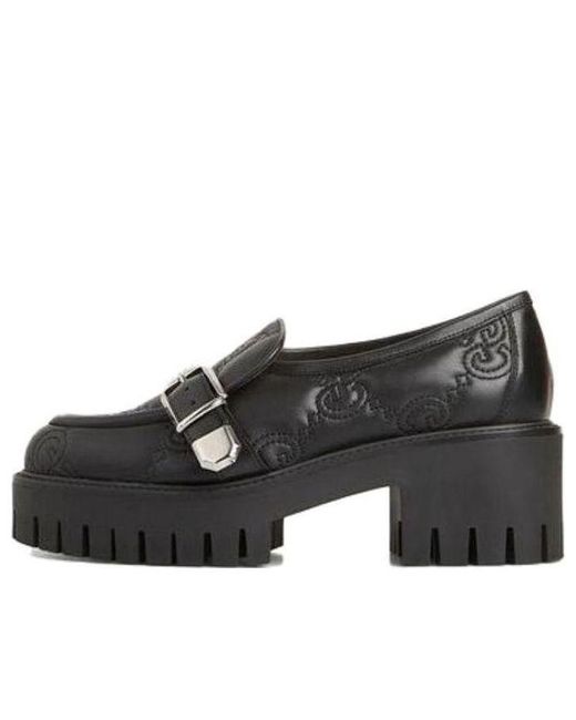 Gucci Black (Wmns) Gg Matelass Slip-On Loafers With Block Heel