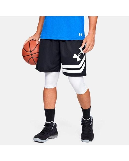 Under Armour Blue Baseline Court Basketball Shorts for men