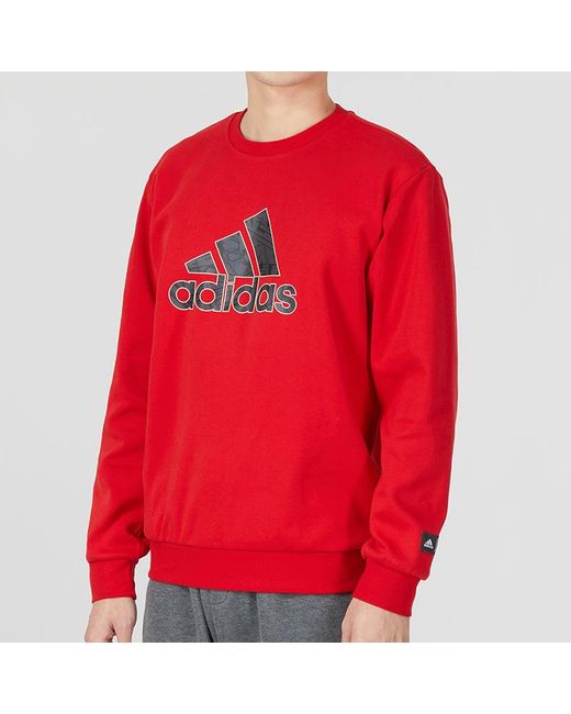 Adidas Red Cm Gfx Crew for men