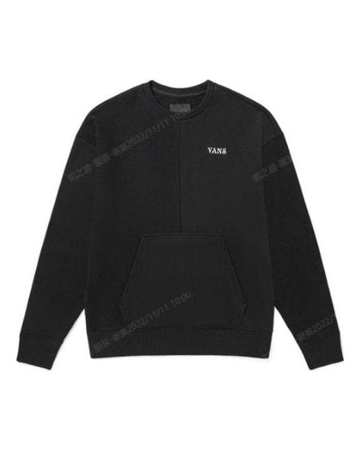 Vans Black Embroidered Logo Splicing Pullover