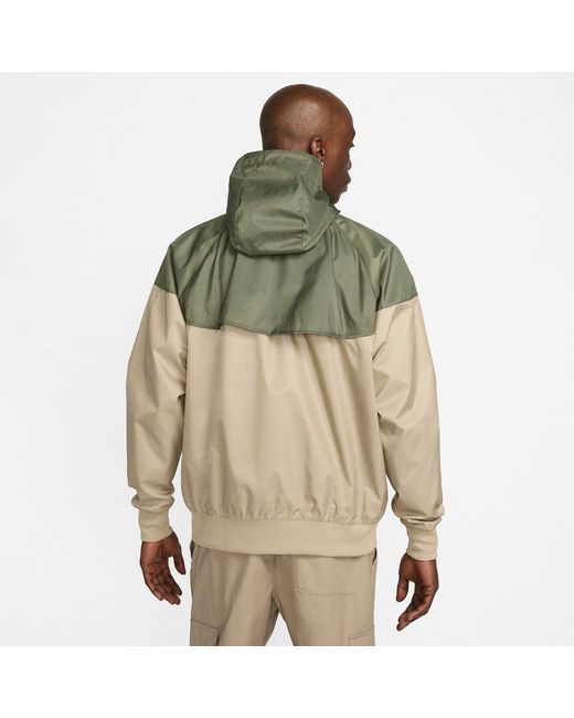 Nike Green Sportswear Windrunner Hooded Jacket 'Khaki' for men