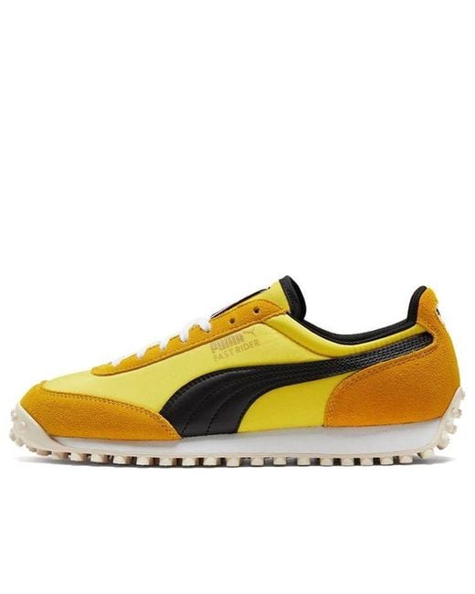 PUMA Yellow Fast Rider Low Top Running Shoes for men