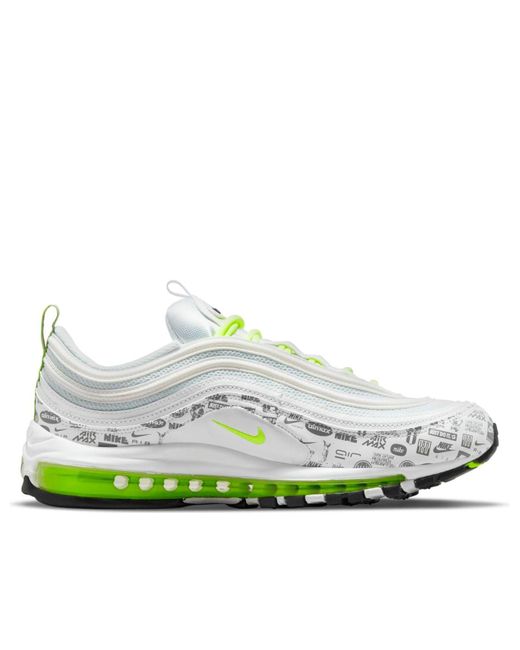 Nike White Air Max 97 'Reflective Logo Volt' for men