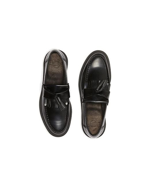 Dr. Martens Black Adrian Smooth Leather Tassel Loafers for men