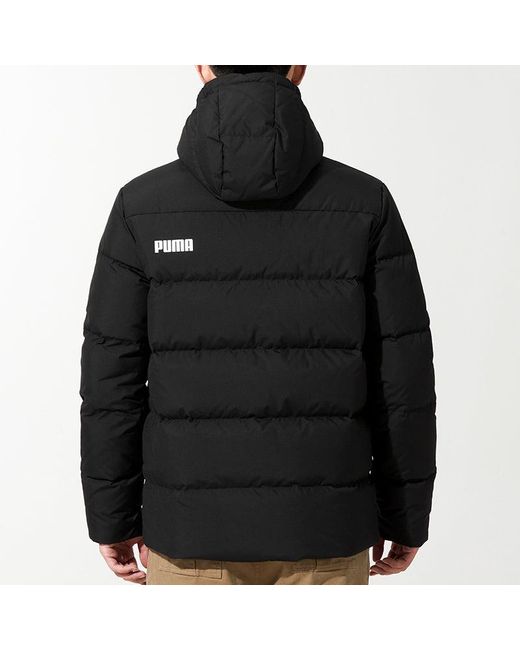 PUMA Black Logo Down Jacket for men