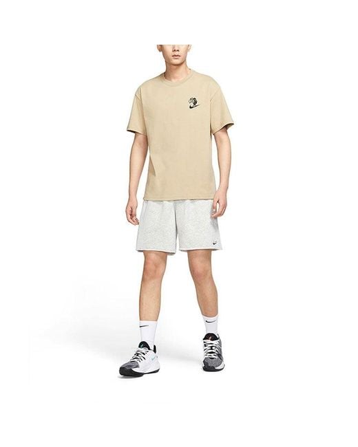 Nike Natural Cartoon Pattern Printing Casual Round Neck Short Sleeve T-Shirt for men