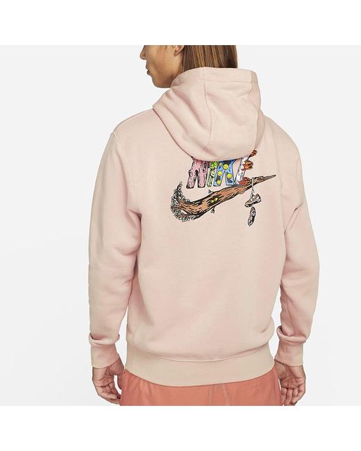 Nike Pink Alphabet Logo Pullover for men