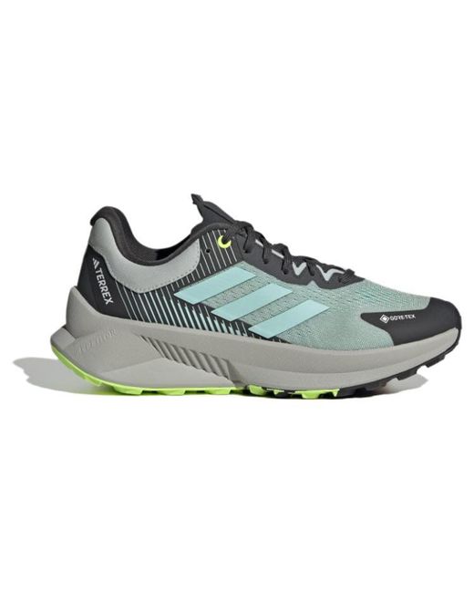 Adidas Blue (Wmns) Terrex Soulstride Flow Gtx Shoes 'Wonder Semi Flash Aqua Lucid Lemon'