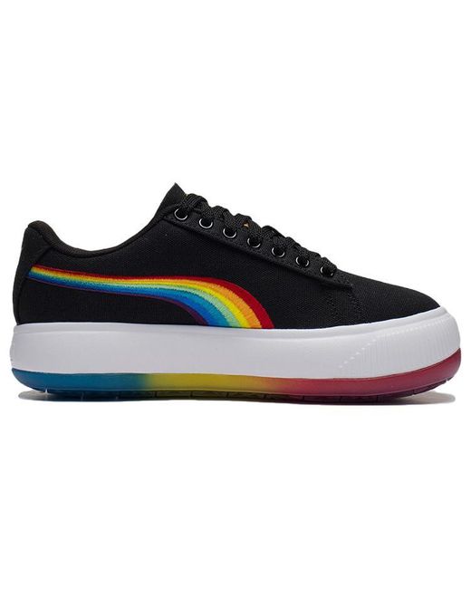 PUMA Blue (Wmns) Suede Mayu Prism Low Tops Thick Sole Skateboarding Shoes