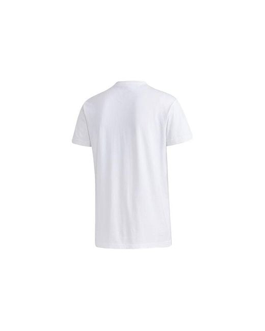 Adidas White Neo X Disney Crossover Donald Duck Printing Casual Short Sleeve for men