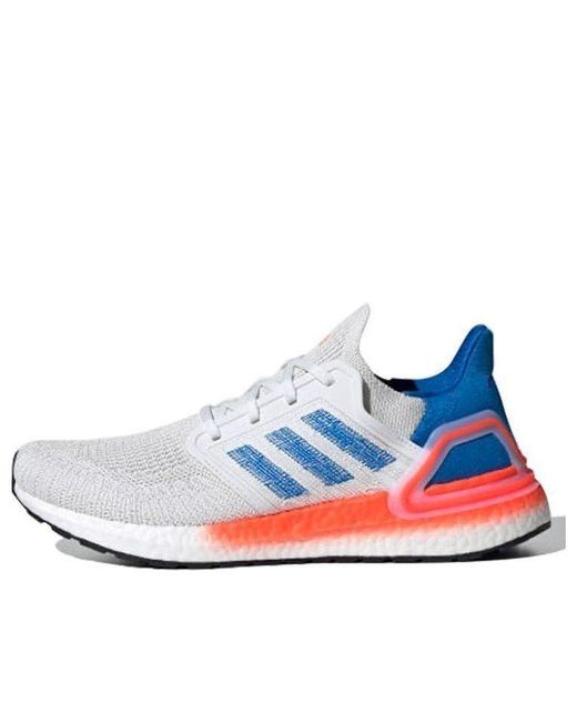 Adidas Blue Ultraboost 20 Shoes 'Crystal Glow Solar' for men