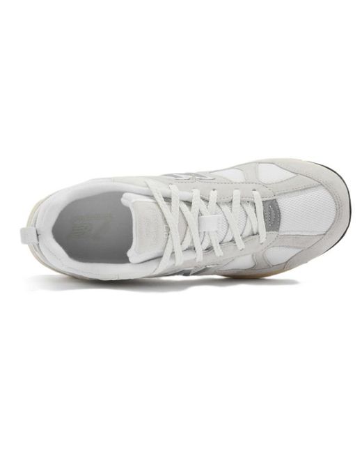 New Balance White 878 Series Low Top Athleisure Casual Sports Shoes for men