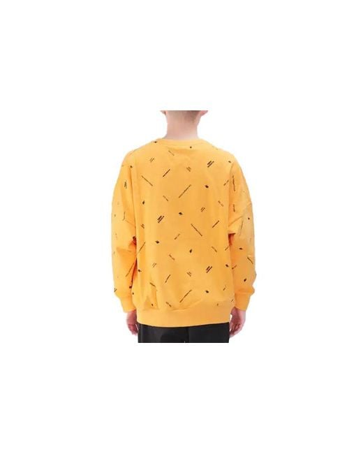 New Balance Yellow Alphabet Full Print Pullover Round Neck for men