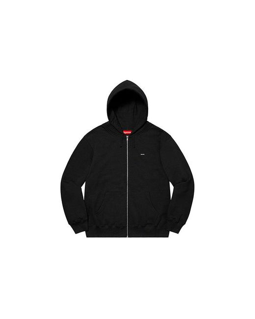 Supreme Black Small Box Zip Up Hooded Sweatshirt for men