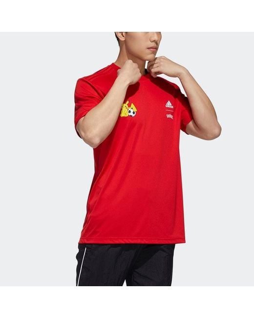 Adidas Red X Pokmon Crossover Training Sports Short Sleeve for men