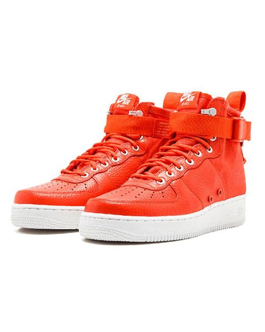 Nike Red Sf Air Force 1 Mid 'Team' for men