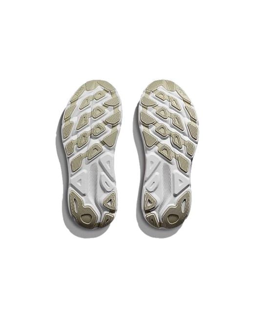Hoka One One White Clifton 9 'Oat Milk Barley' for men