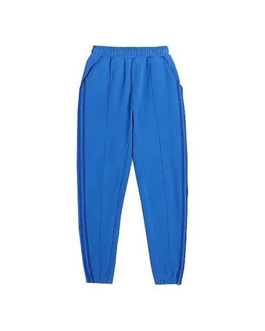 Adidas Blue Originals X Ivy Park Crossover Casual Solid Color Bundle Feet Long Pants/Trousers for men