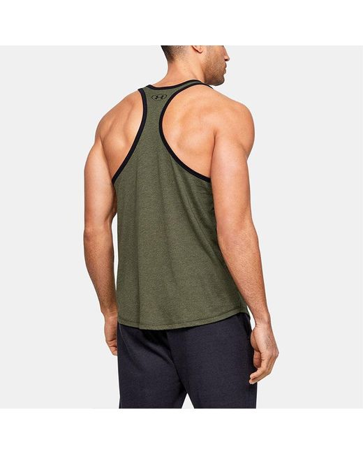 Under Armour Green Project Rock Pain Into Power Tank Top for men