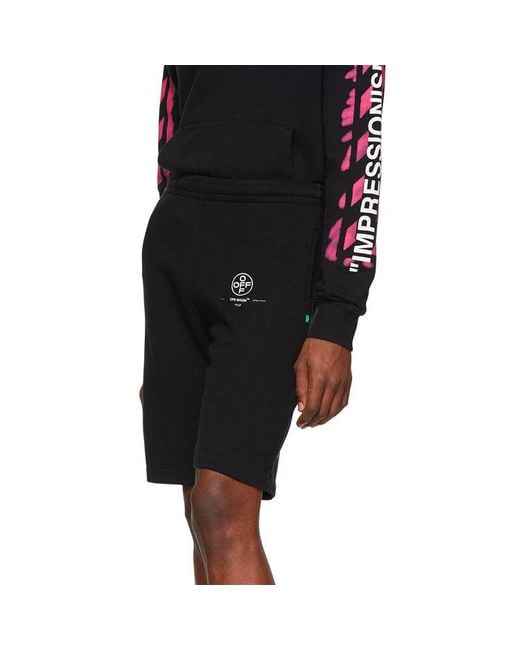 Off-White c/o Virgil Abloh Blue C/O Virgil Abloh Diag Stencil Sweatshorts for men