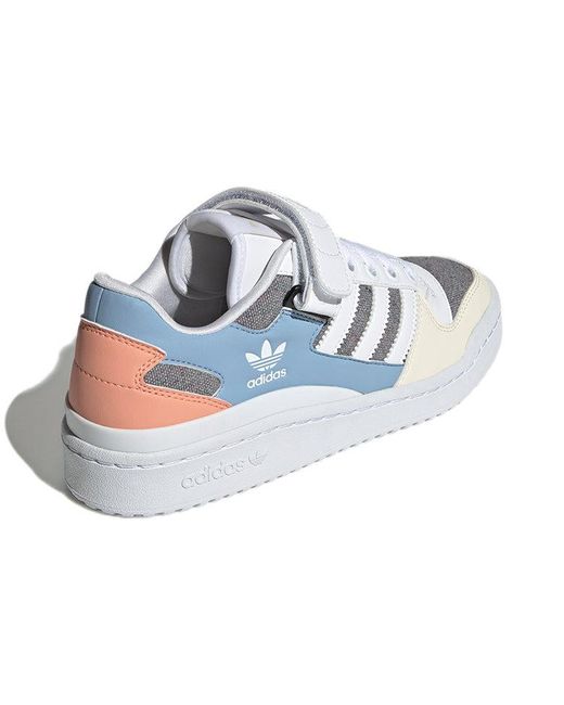 Adidas Blue (Wmns) Originals Forum Low Wear-Resistant Non-Slip Casual Skateboarding Shoes