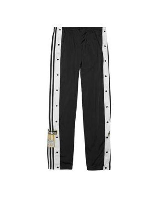 Adidas Black Originals Side Button Sports Pants for men
