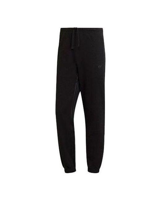 Adidas Black Originals Cotton Drawstring Elastic Waistband Sports Pants/Trousers/Joggers for men