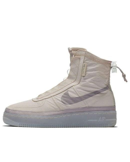 Nike Gray (Wmns) Air Force 1 High Shell 'Sail'