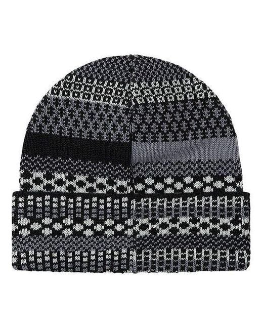 Supreme Black Multi Pattern Beanie for men