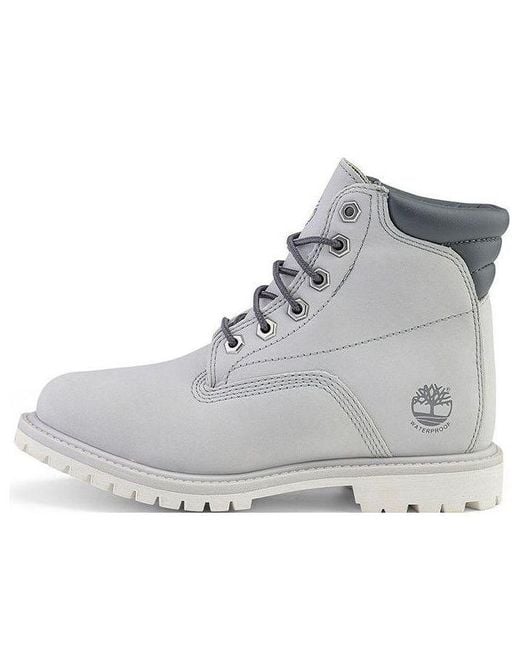 Timberland Gray (Wmns) Waterville Inch Wide Fit Waterproof Boots 'Light'
