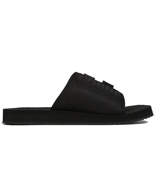 PUMA Black Wilo Lux Sandal Slide for men