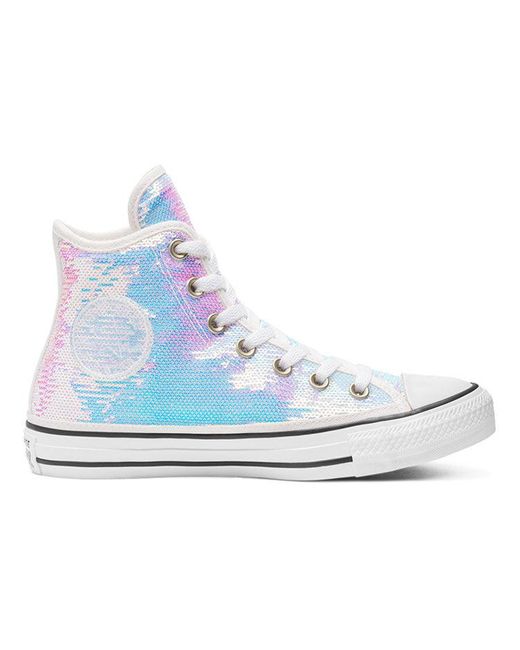 Converse Chuck Taylor All Star High 'mini Sequins' in Blue | Lyst