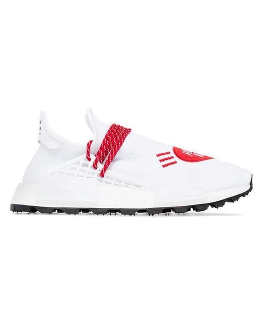 Adidas White X Pharrell X Human Made Nmd Hu 'Love' for men