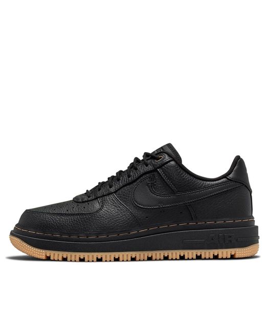 Nike Black Air Force 1 Luxe Gum' for men