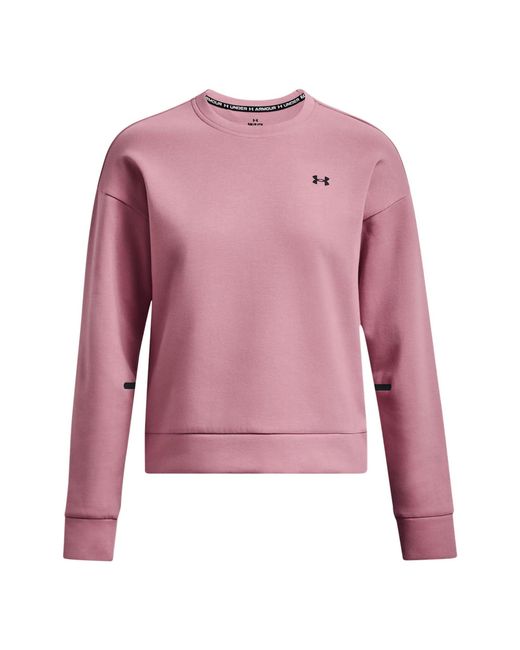 Under Armour Pink Unstoppable Fleece Crew Neck
