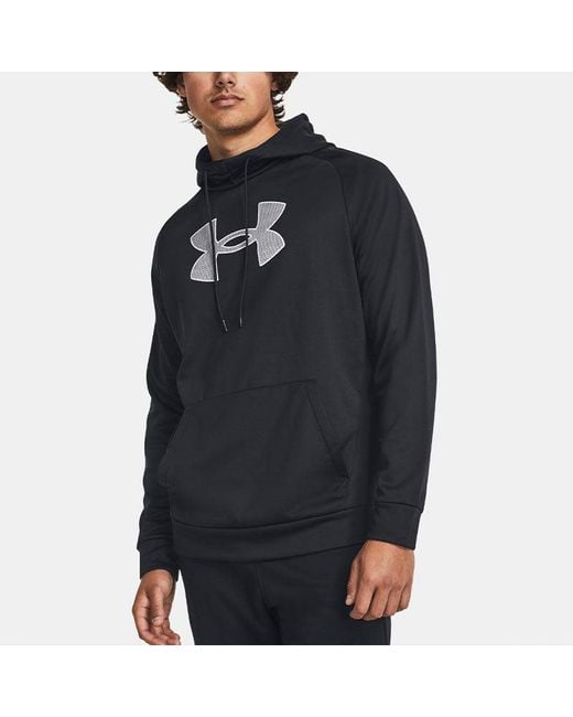 Under Armour Blue Fleece Logo Hoodie for men