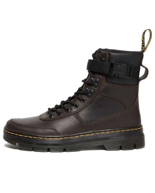 Dr. Martens Black Dr.Martens Combs Tech Crazy Horse Leather Casual Boots 'Dark Crazy Horse'