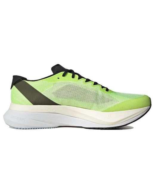 Adidas White Adizero Boston 12 'Neon' for men