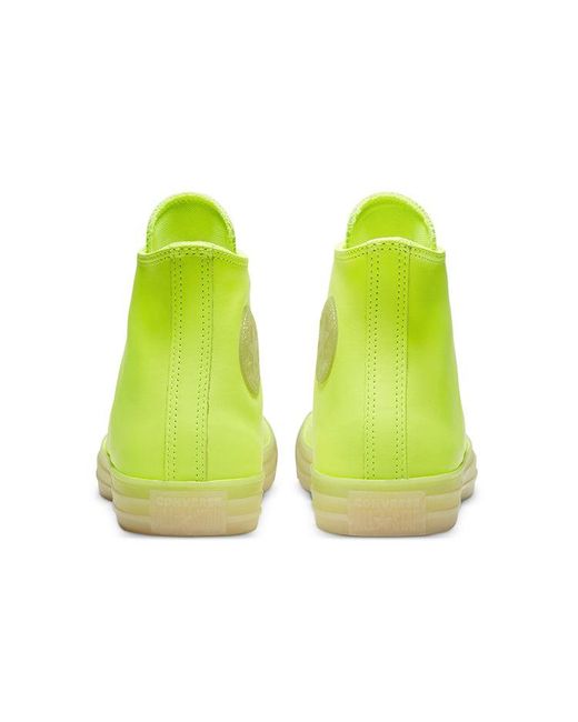 Converse Yellow Neon Leather Chuck Taylor All Star High Top 'Neon'