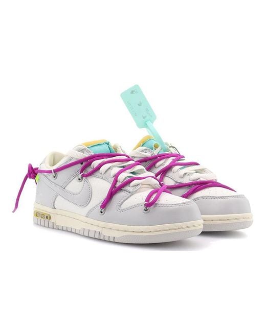 Nike Blue X Off- Dunk Low 'Lot 21 Of 50' for men